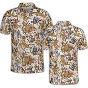 Little Wild Bambi AOP Men/Women Polo Shirt