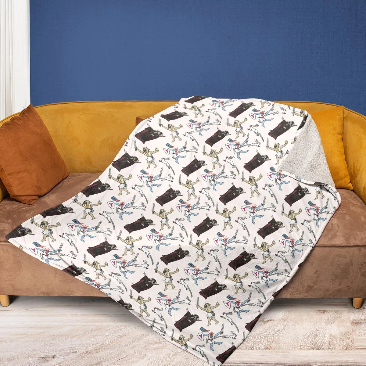 The Killer Rabbit Monty Python Fleece Blanket