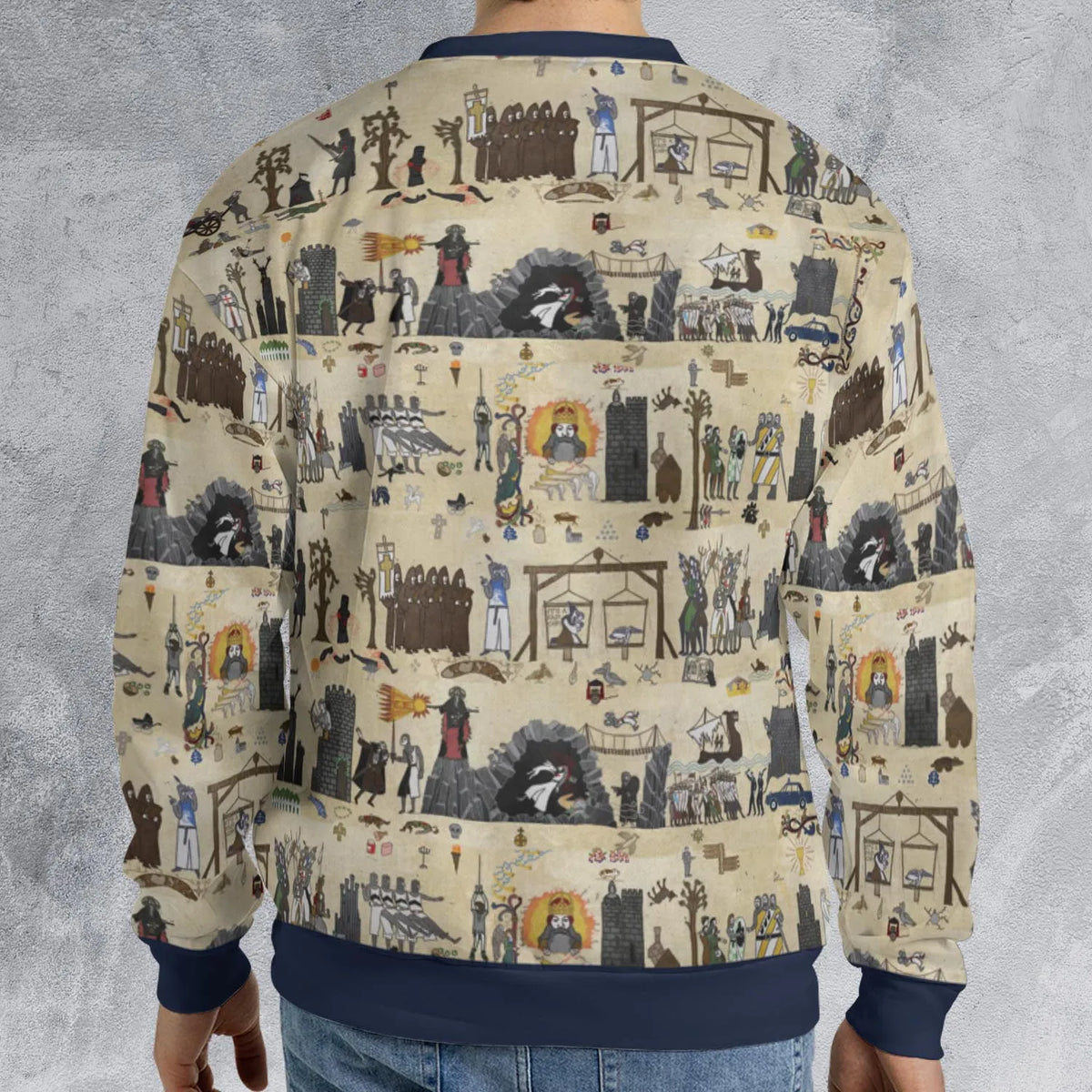 Bayeux Tapestry Monty Python All-over Print Sweatshirt