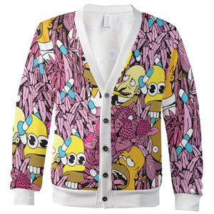 Homer Simpson In Flower Bush The Simpsons Cardigan