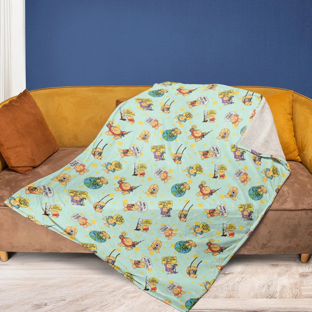 Hullo There Ziggy Fleece Blanket