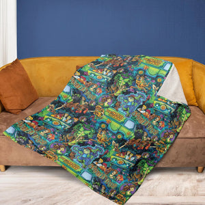Monsters Mayhem and The Mystery Machine Scooby Doo Fleece Blanket