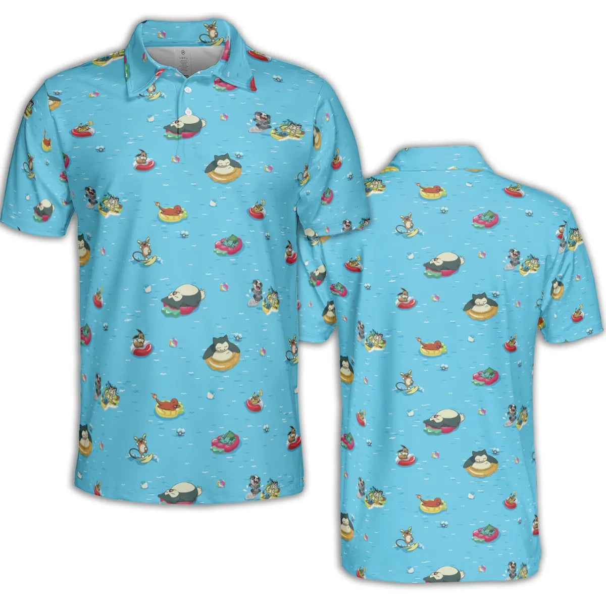 Pokemon Sunny Days Sea Swim AOP Men/Women Polo Shirt