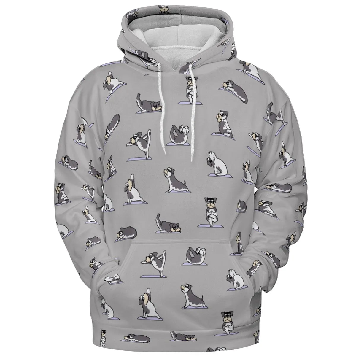 Miniature Schnauzer Yoga Pattern All-over Print Hoodie