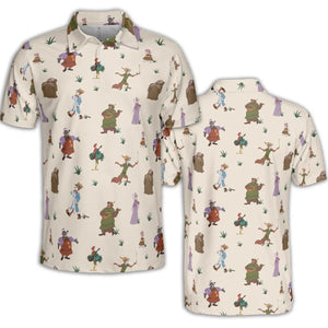 Oo-de-lally Robin Hood Characters AOP Men/Women Polo Shirt