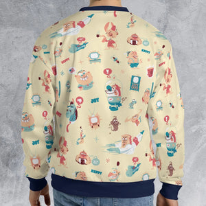 Ren and Stimpy Pattern All-over Print Sweatshirt