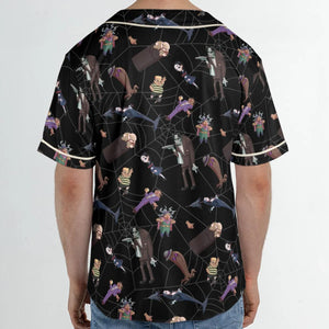 Groovie Addams Family  Cartoon Characters Unisex Baseball Jersey