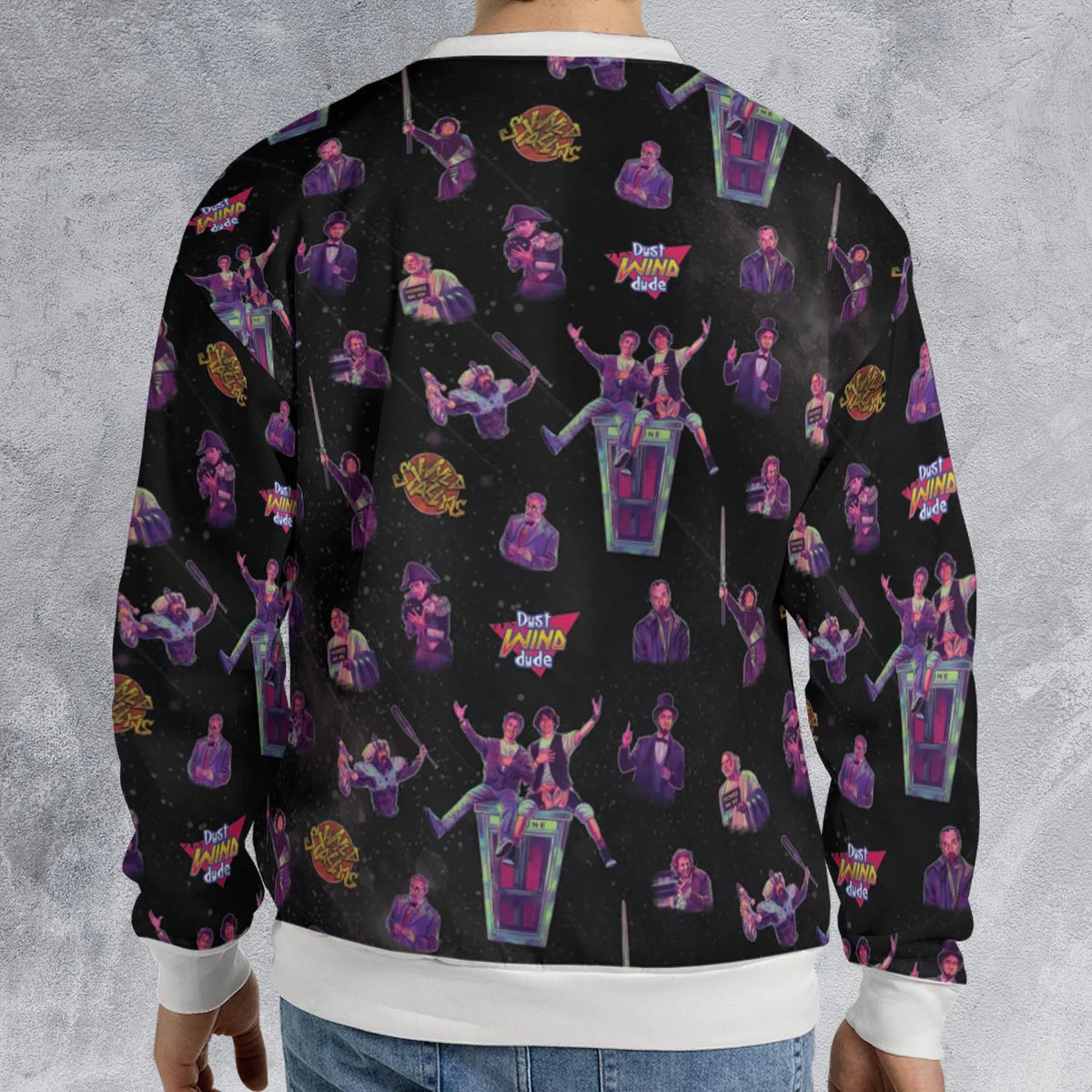 Wyld Stallyns Bill and Ted's Excellent Adventure Character All-over Print Sweatshirt