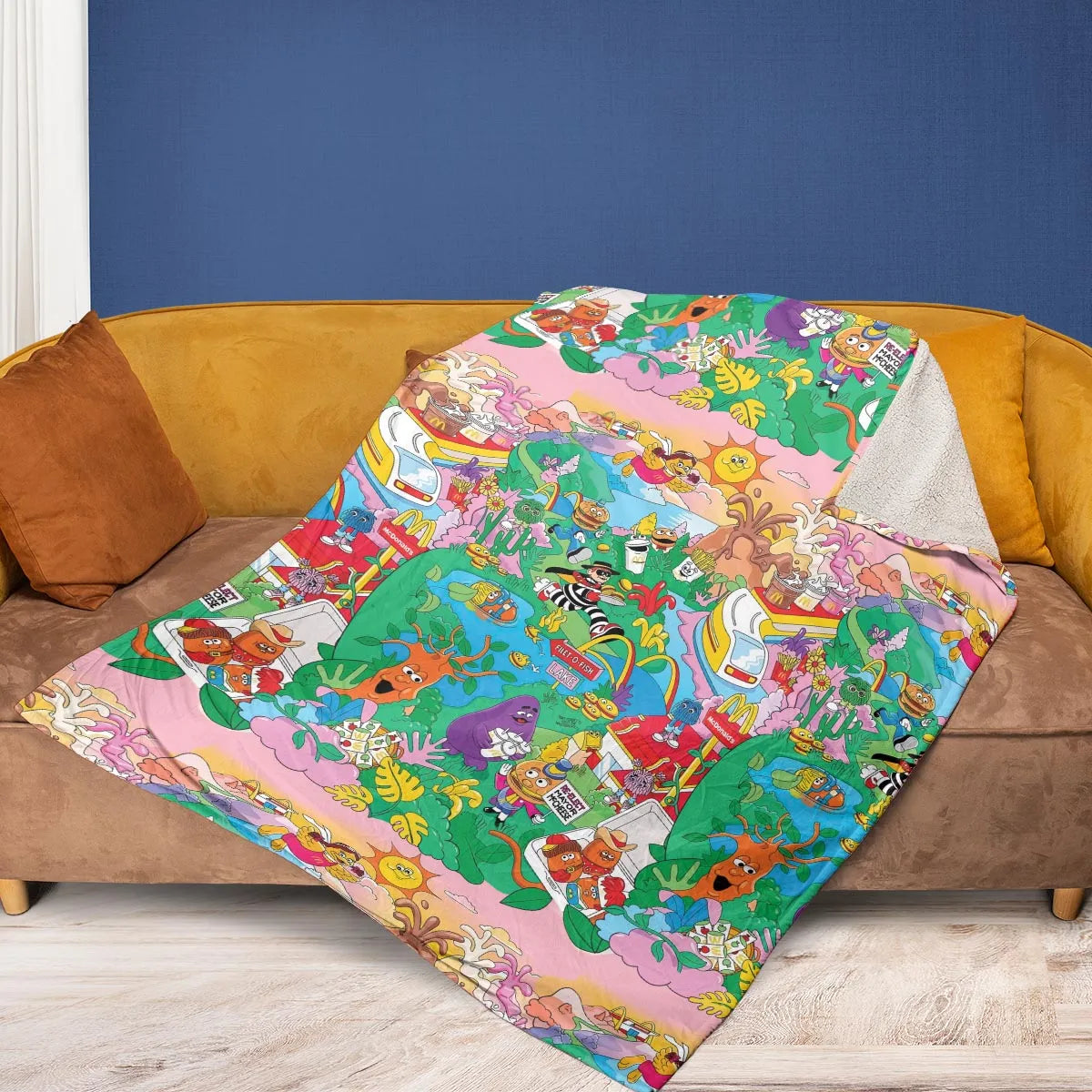 Foodland Mcdonaldland Fleece Blanket
