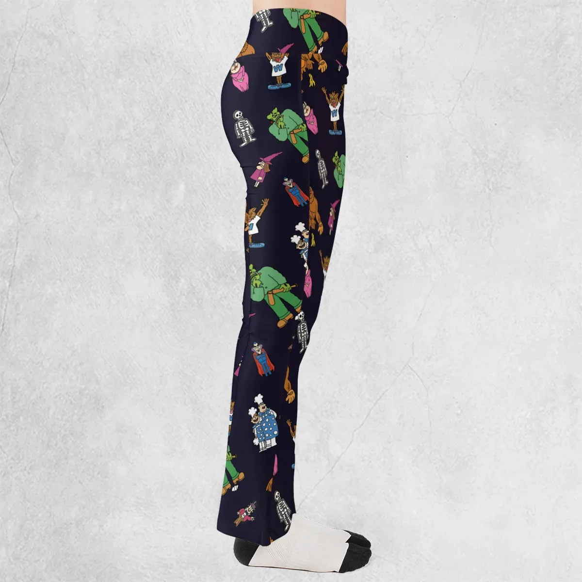 Nostalgic Food Mascots Burger Chef Flare Leggings