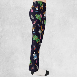 Nostalgic Food Mascots Burger Chef Flare Leggings