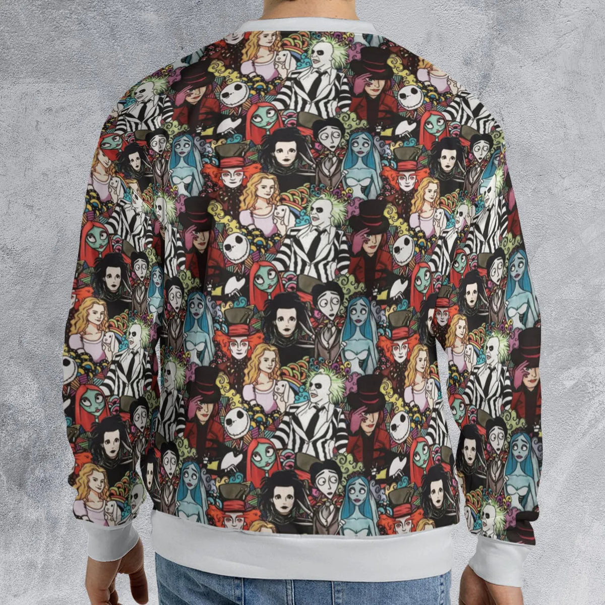 Tim Burton Characters Halloween All-over Print Sweatshirt