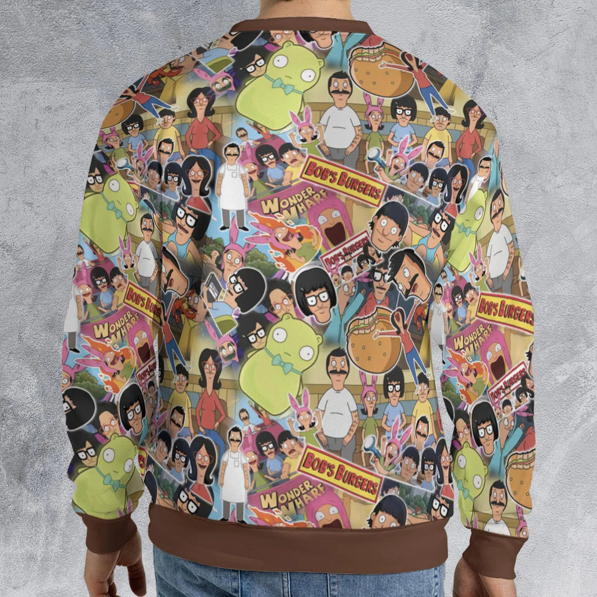 Bob's Burger Wonder Wharf All-over Print Sweatshirt