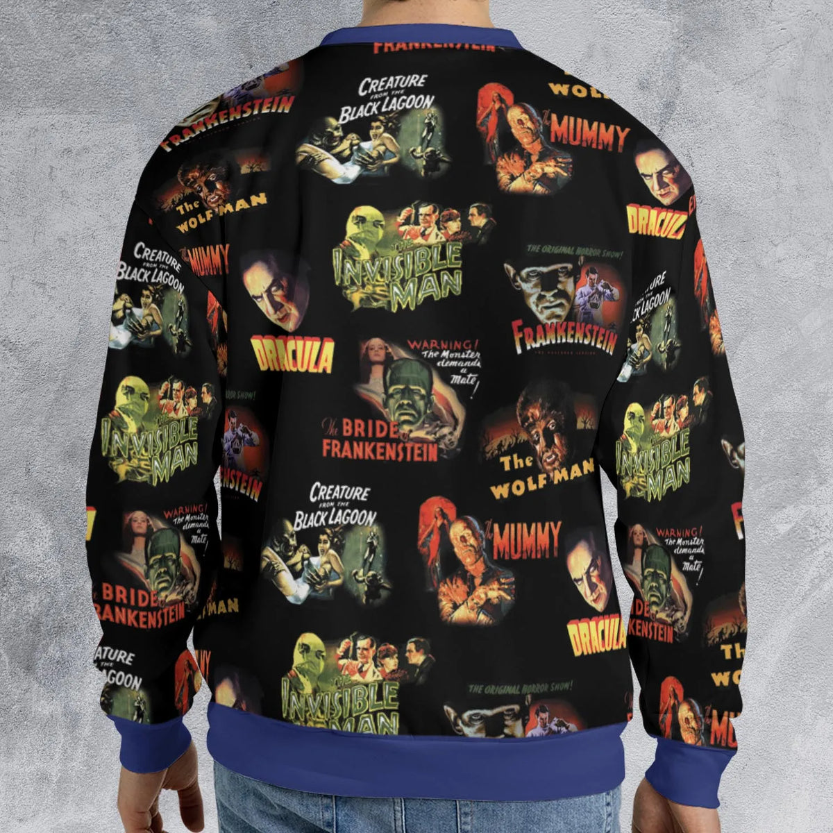 Teaming Monsters All Up Universal Monsters All-over Print Sweatshirt