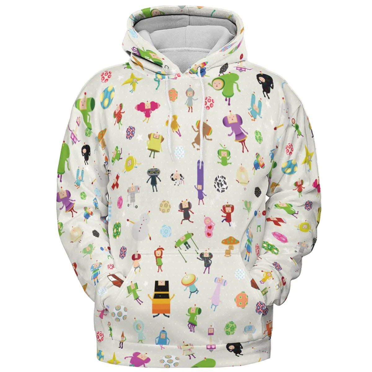 Cute Characters Katamari All-over Print Hoodie