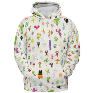 Cute Characters Katamari All-over Print Hoodie