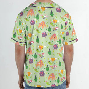 Bug Type Pokemon Pattern Unisex Baseball Jersey