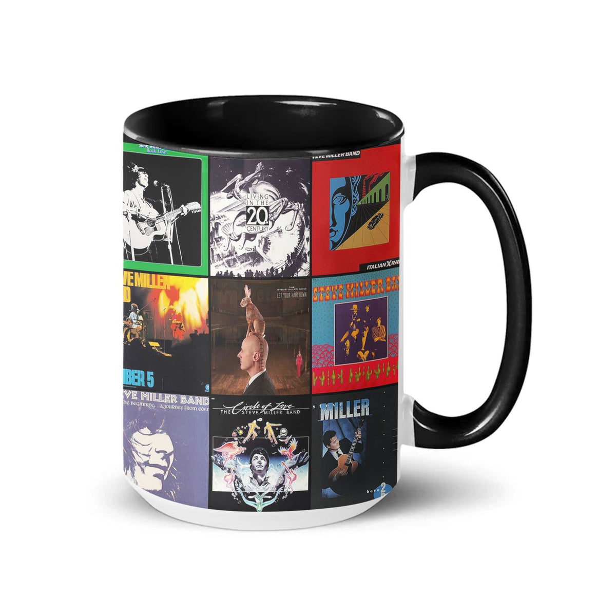 Steve Miller Band Accent Mug Classic Album Cover Collage Gift for Rock Fans