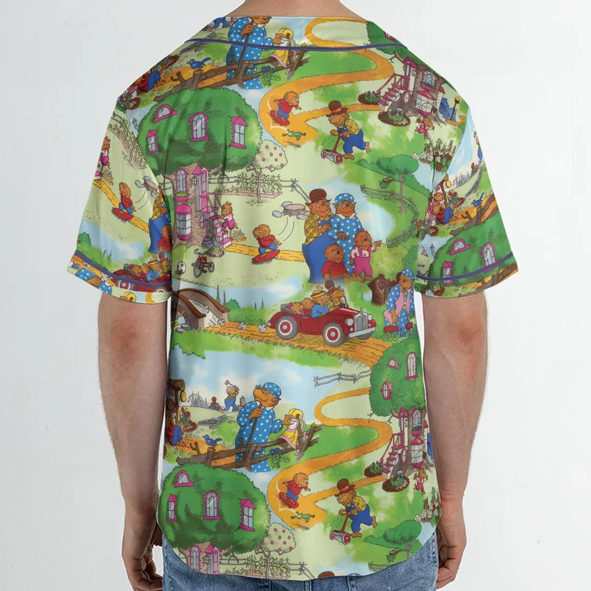 A Big Treehouse Berenstain Bears Unisex Baseball Jersey
