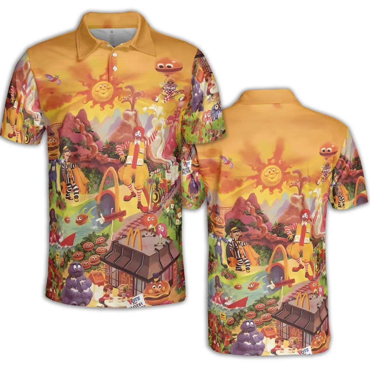 Wonder Foodland The Siege Of Mcdonaldland AOP Men/Women Polo Shirt