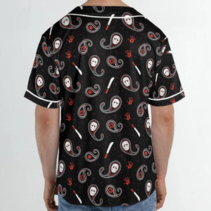 Jason Voorhees Friday The 13th Pattern Unisex Baseball Jersey