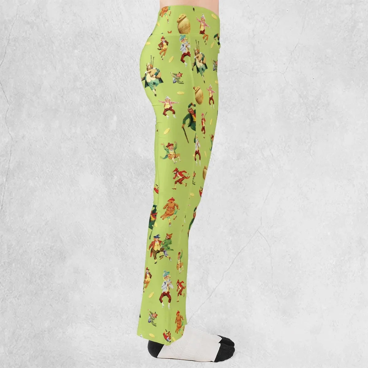 Irish Movie Darby O'Gill Characters Flare Leggings