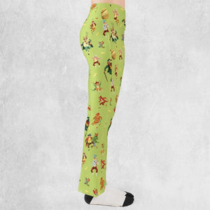 Irish Movie Darby O'Gill Characters Flare Leggings