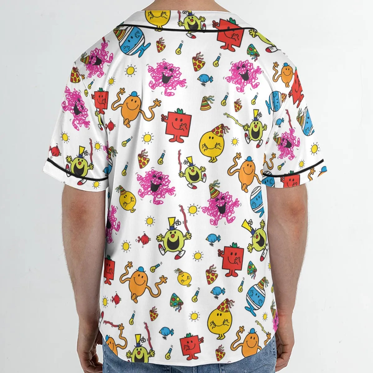 Party Mr. Men Little Miss Unisex Baseball Jersey