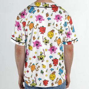 Party Mr. Men Little Miss Unisex Baseball Jersey
