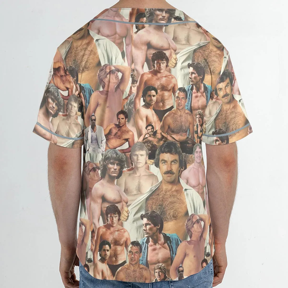 Vintage Hunks of The 80s Unisex Baseball Jersey