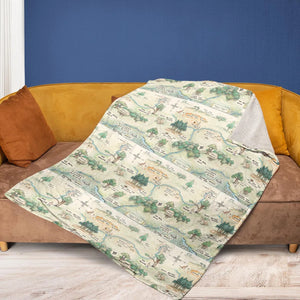 Hundred Acre Wood Map Fleece Blanket