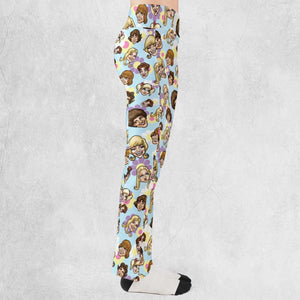 Retro TV The Brady Bunch Characters Flare Leggings