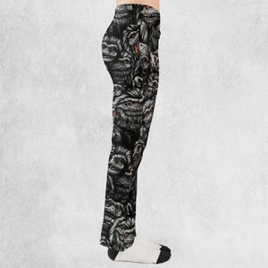 Critters Pattern Halloween Flare Leggings