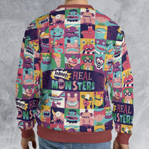 Aaahh!!! Real Monsters Characters Pattern All-over Print Sweatshirt