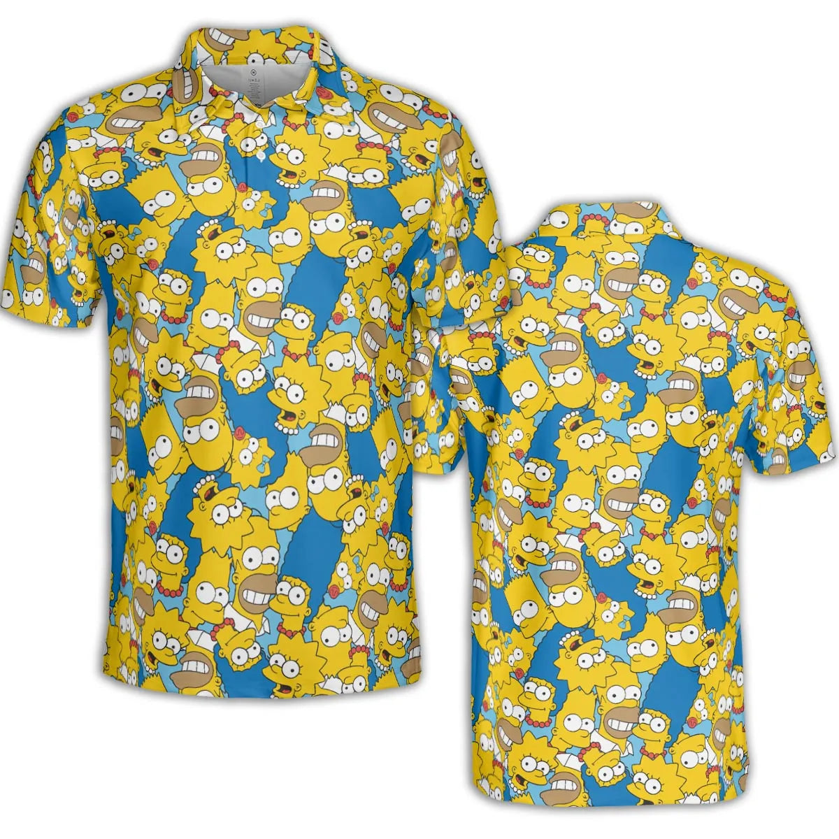 Head Toss The Simpson Characters AOP Men/Women Polo Shirt