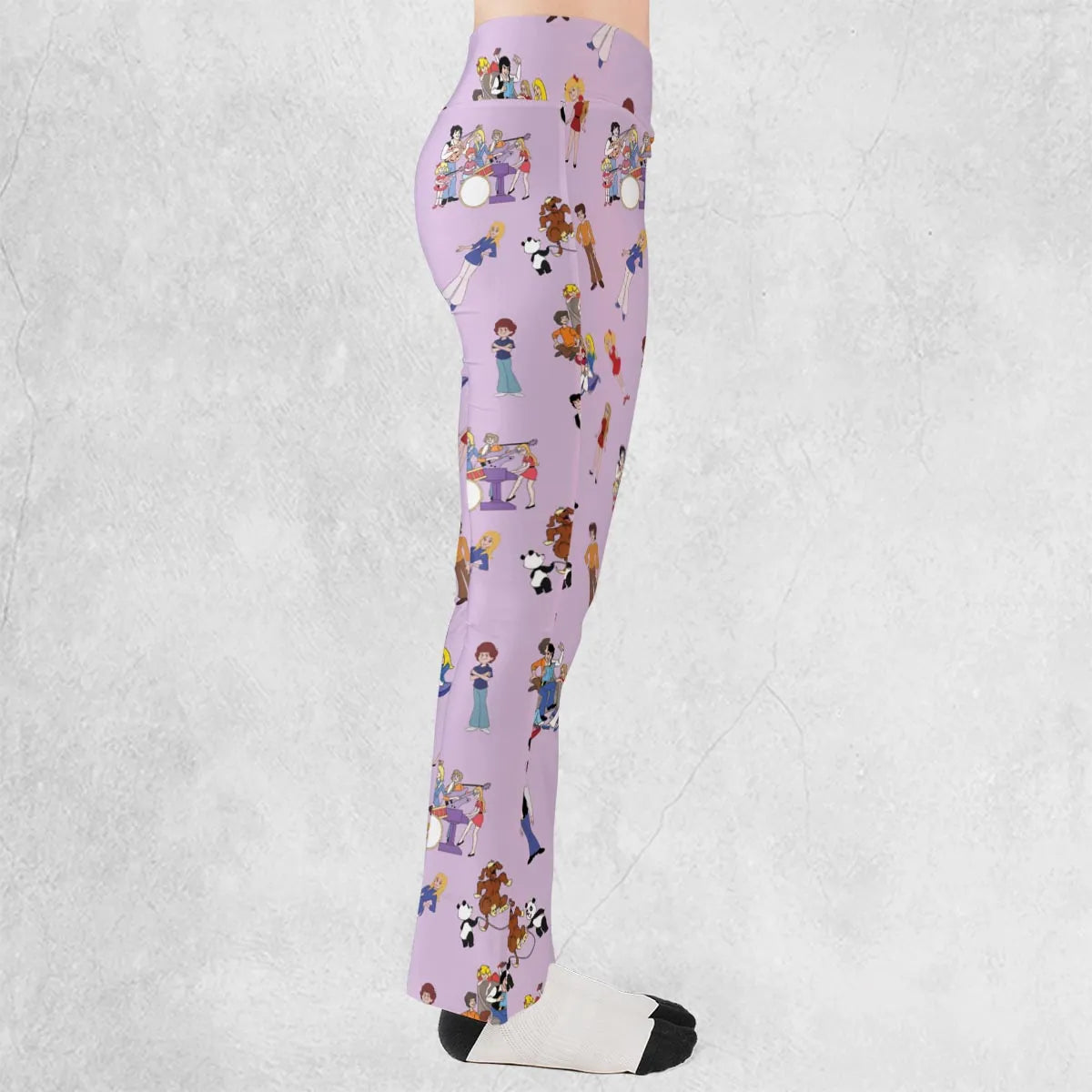70s The Brady Kids Cartoon Flare Leggings
