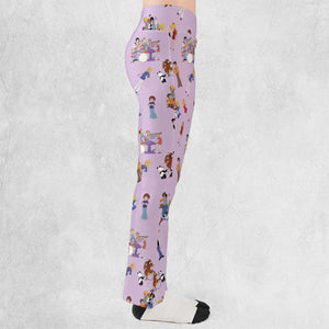 70s The Brady Kids Cartoon Flare Leggings