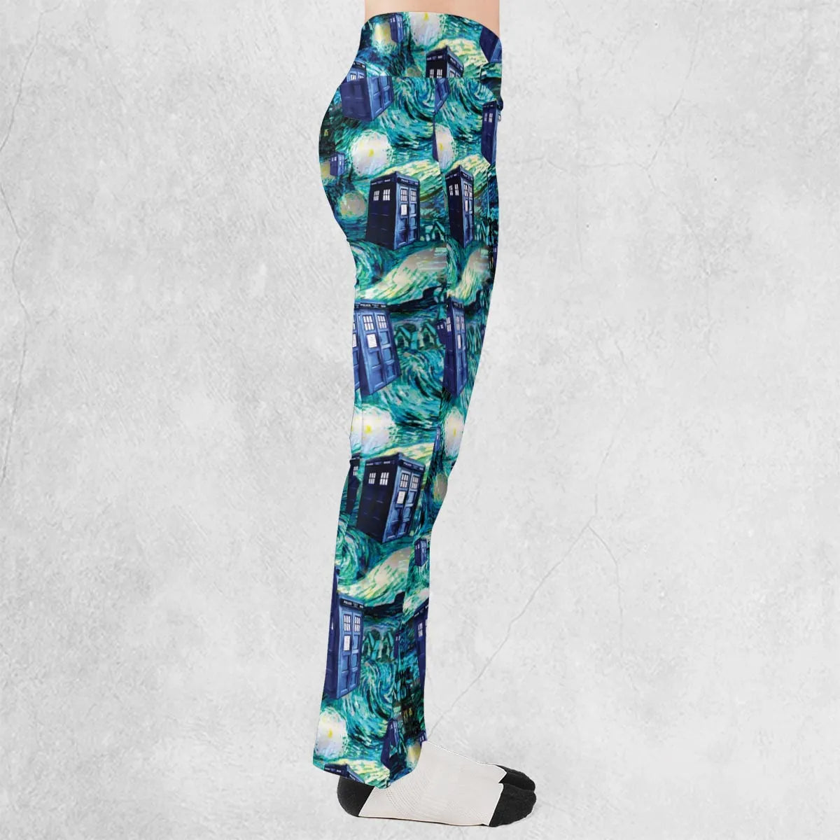 Tardis Starry Night Doctor Who Flare Leggings