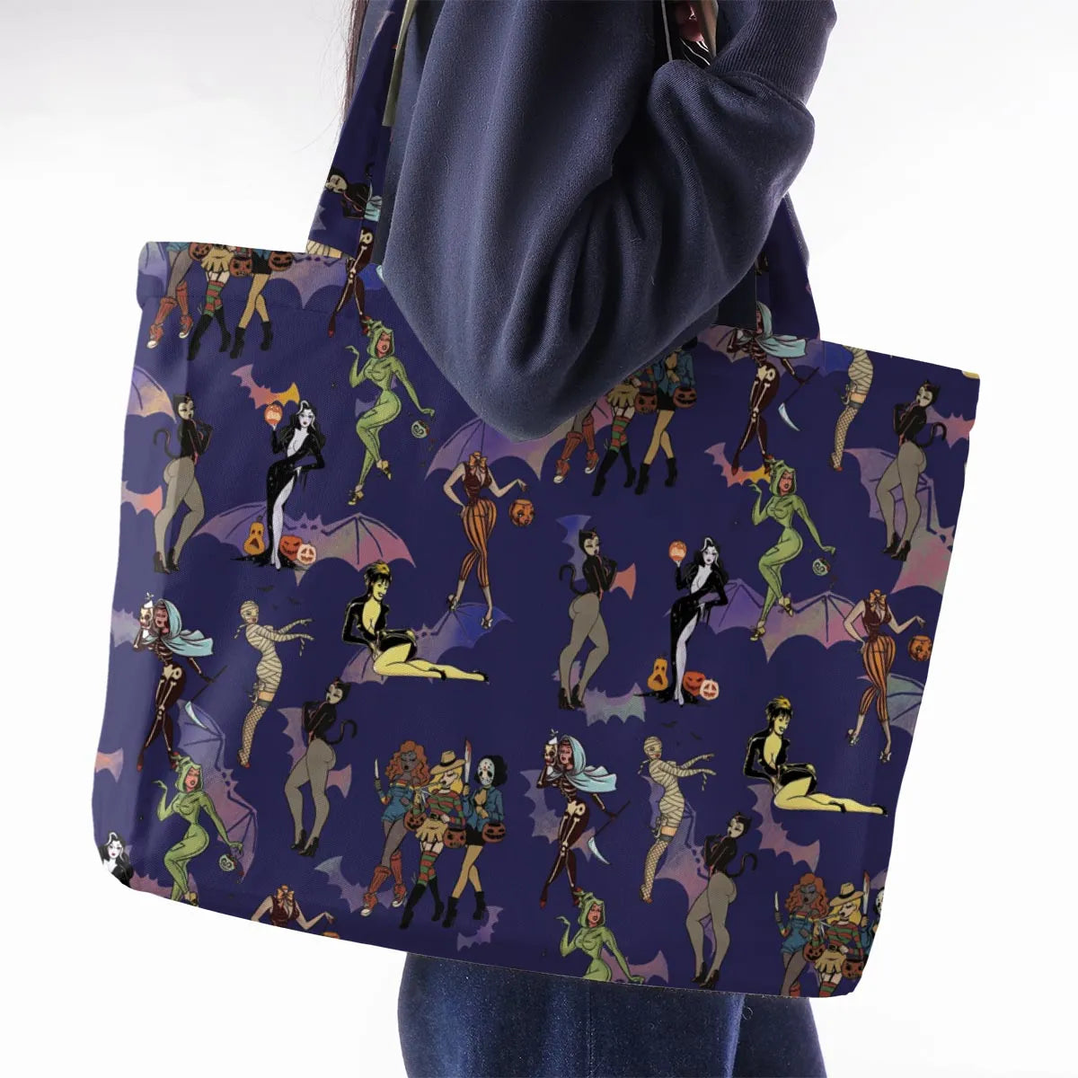 Horror Pin Up Girls Large Tote Bag