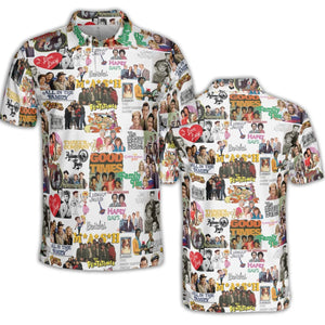 Stuck in the 80s Famous Sitcom AOP Men/Women Polo Shirt