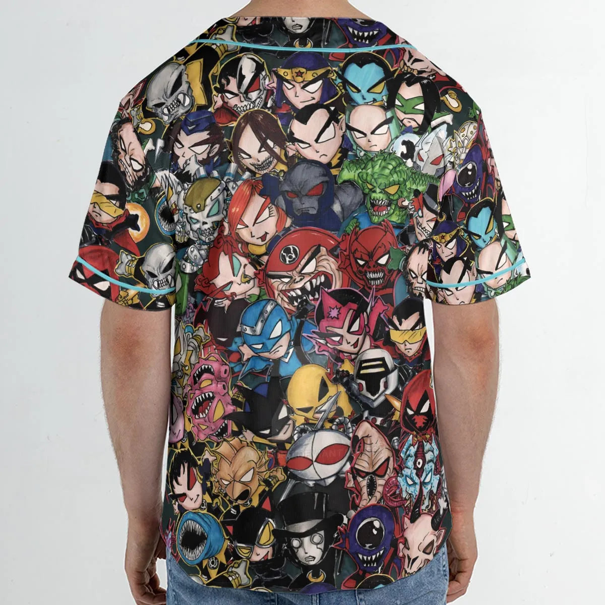 DC Villains Chibi Unisex Baseball Jersey