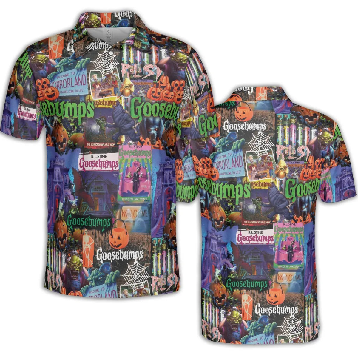Goosebumps Pattern AOP Men/Women Polo Shirt