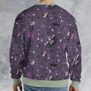 Pokemon Ghost-typen Gengar Banette Litwick Mismagius All-over Print Sweatshirt