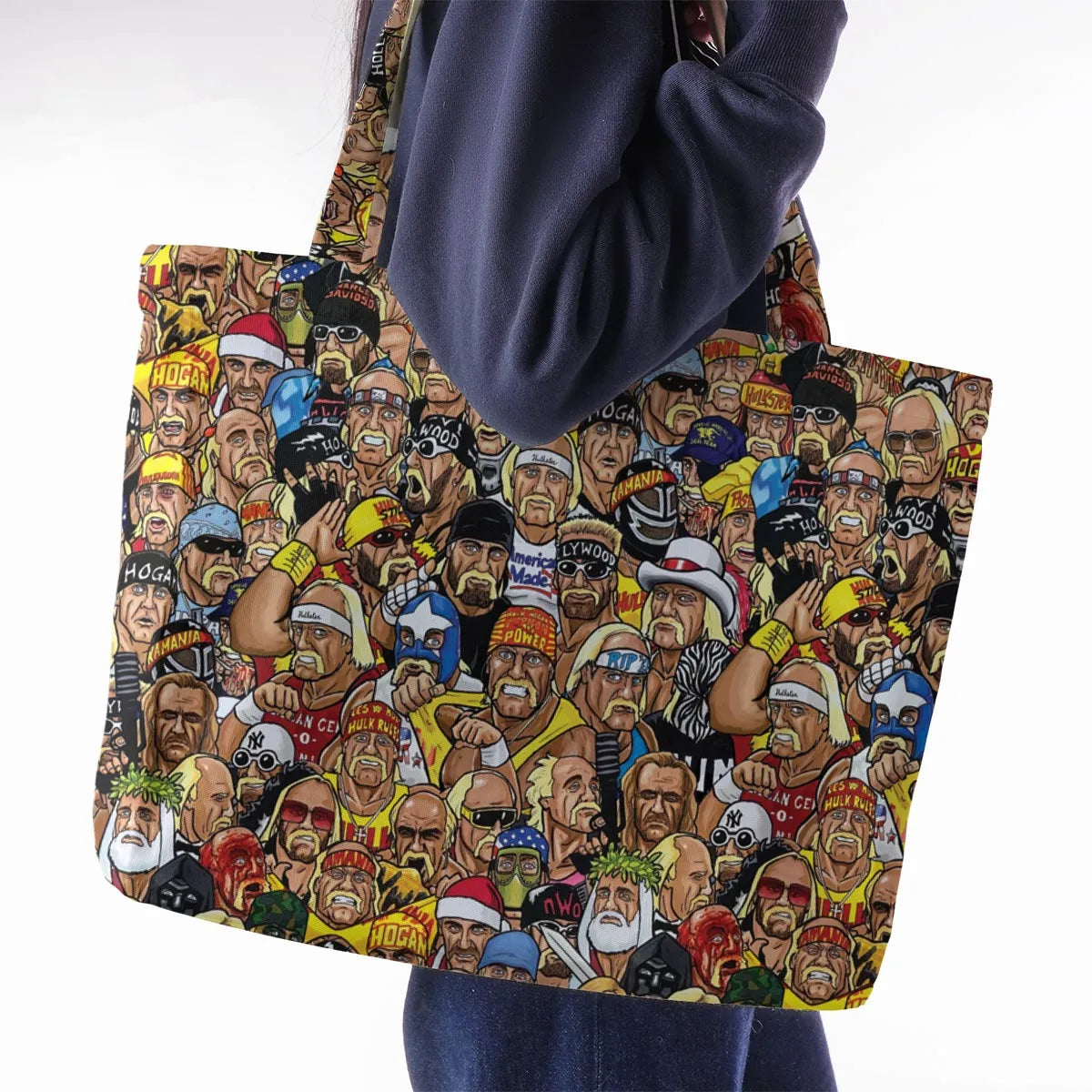 Classic Wrestlers Large Tote Bag