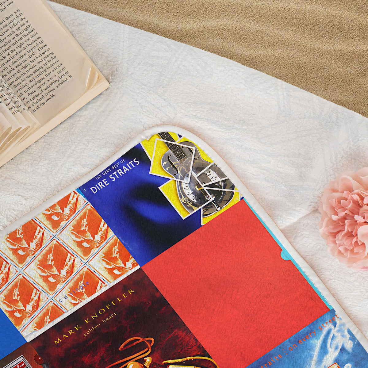 Dire Straits Beach Towel Album Cover Collage Classic Rock Towel
