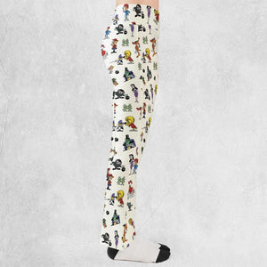 The Adventures of Rocky and Bullwinkle and Friends Characters Pattern Flare Leggings