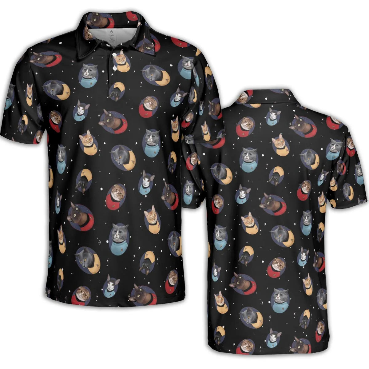Live Long and Paws-purr Star Trek AOP Men/Women Polo Shirt