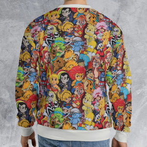 Old Cartoon Characters All-over Print Sweatshirt
