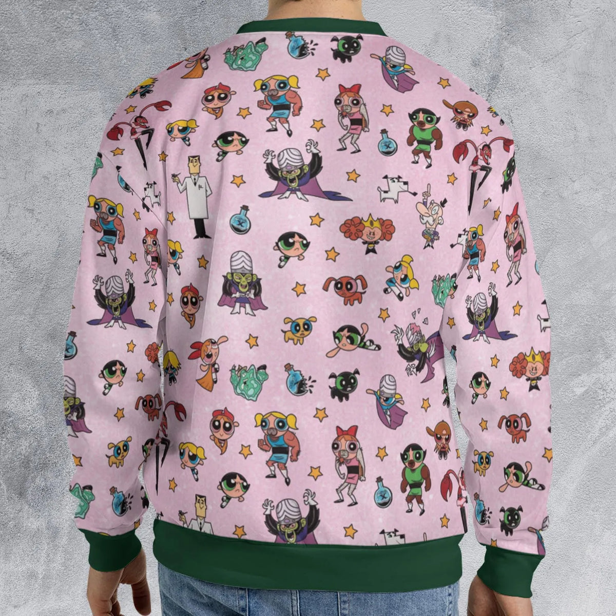 Power Puff Girls Characters Pattern All-over Print Sweatshirt