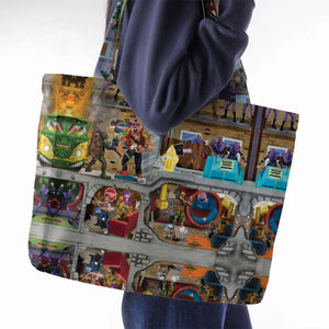 80’s Turtle Power Large Tote Bag